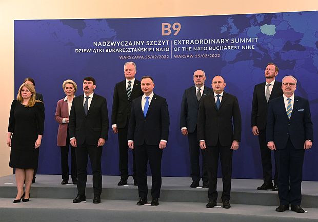 Áder János köztársasági elnök Varsóban részt vett a Bukaresti Kilencek találkozóján.